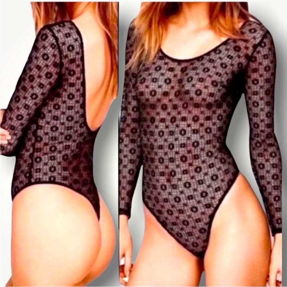 Victoria Secret Black Lace Bodysuit